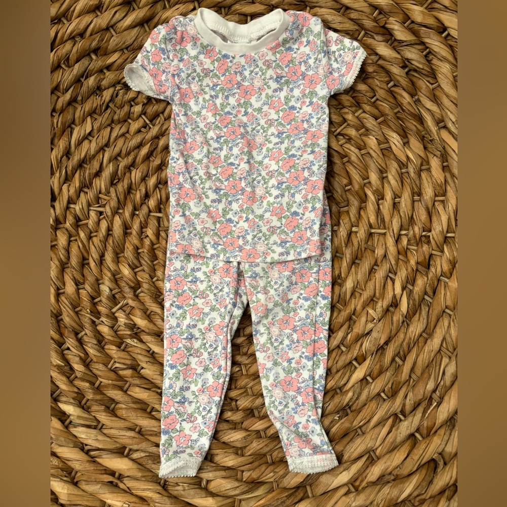 Beau and Belle brand. Two piece pajamas. Size 12 months.